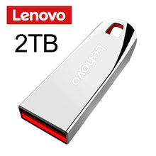 Load image into Gallery viewer, Lenovo 2TB USB Flash Drives Mini Metal Real Capacity Memory Stick Black Pen Drive Creative Business Gift Silver Storage U Disk
