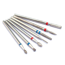 Load image into Gallery viewer, 7pcs/Set Diamond Nail Drill Bit Rotery Electric Milling Cutters For Pedicure Manicure Files Cuticle Burr Nail Tools Accessories
