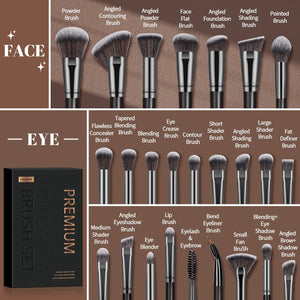 MAANGE Professional Gift Box 25 Pieces Makeup Brushes Kit Face Eye Beauty Brushes For Foundation Conceal Eyeshadow Contour Brush