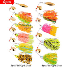 Load image into Gallery viewer, 4pcs/8Pcs Fishing Lure Wobbler Lures Spinners Spoon Bait For Pike Peche Tackle All Artificial Baits Metal Sequins Spinnerbait
