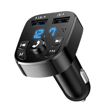 Load image into Gallery viewer, Car Hands-free Bluetooth-compaitable 5.0 FM Transmitter Car Kit MP3 Modulator Player Handsfree Audio Receiver 2 USB Fast Charger
