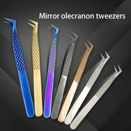 1Pcs Eyelashes Tweezers Stainless Steel superhard  High Precision Anti-static tweezers for Eyelash Extensions Lashes tools