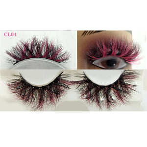 10pairs Fluffy Colorful Lashes 3d Color Mink Lashes Wholesale Dramatic Natural Eyelashes Extension Make up Fake Eyelashes