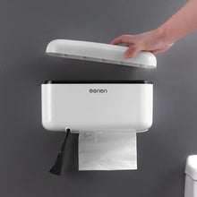 Load image into Gallery viewer, Paper Towel Dispenser Toilet Paper Holder Waterproof Tissue Box Wall Mount Storage Shelf Rack Paper Storage Box Bathroom Product
