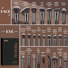 Load image into Gallery viewer, MAANGE Professional Gift Box 25 Pieces Makeup Brushes Kit Face Eye Beauty Brushes For Foundation Conceal Eyeshadow Contour Brush
