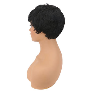 WHIMSICAL W Women Synthetic Short Black Wigs Natural Hair Wigs Heat Resistant Hair Wig for Women