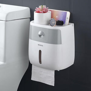 LEDFRE plastic toilet paper holder W/double paper tissue box.