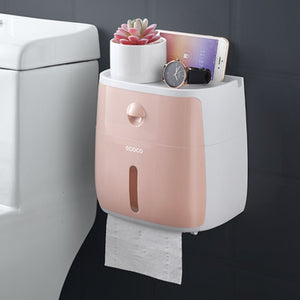LEDFRE plastic toilet paper holder W/double paper tissue box.